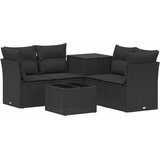  Set sofe 6 kom. Crna Poli Rattan i čelik | shoptok.hr