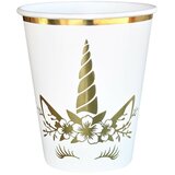 Unicorn kartonska čaša zlatna 200 ml 1/6 Cene