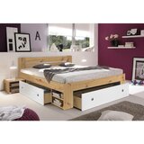 Boxxx POSTELJNA GARNITURA x , leseni material bela, barve hrasta | Shoptok.si