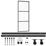 vidaXL Klizna vrata s priborom ESG staklo i aluminij 76 x 205 cm | shoptok.hr