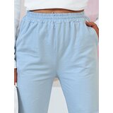 DStreet Spodnie damskie dresowe wide leg DRESLINA niebieskie | Shoptok.si