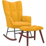  Stolica za ljuljanje s osloncem za noge boja senfa baršunasta | shoptok.hr
