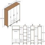 Hanah home Ormar Kumsal RTR Walnut Cream | ePonuda.com