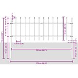  Vrtna Ograda 6 pcs Siva 10,2 x 0,6 m Čelik s prahom | shoptok.hr