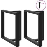 vidaXL Noge blagovaonski stol T-oblika 2kom crne 80x35x(72-73)cm čelik | shoptok.hr