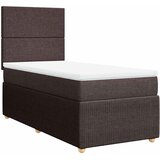  Krevet s oprugama i madracem tamnosmeđi 80x200 cm od tkanine | shoptok.hr