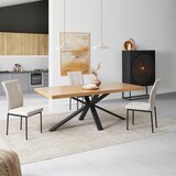 MID.YOU STOL, kovina, tekstil črna, bež | Shoptok.si