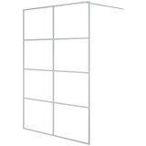 Furnova Pregrada za tuš srebrna 140x195 cm prozorno ESG steklo, (21917977) | Shoptok.si