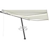 vidaXL Avtomatska tenda LED + senzor 400x300 cm krem Cene