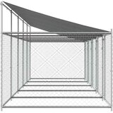  Kavez za pse s krovom i vratima sivi 10x2x2 m pocinčani čelik | Eponuda.ba