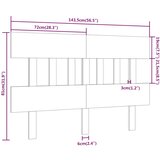  Uzglavlje za krevet bijelo 143,5x3x81 cm od masivne borovine | shoptok.hr