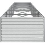  Povišena vrtna gredica 400 x 80 x 45 cm pocinčani čelik srebrna | shoptok.hr