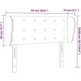  Vzglavje z ušesi črno 93x23x78/88 cm žamet, (20795111) | Shoptok.si
