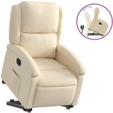 Maison Chic Naslanjač - Relax naslanjač s funkcijo vstajanja krem blago, (22062242) | Shoptok.si