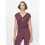 Puma Športna majica Studio Yogini 523953 Bordo rdeča Tight Fit