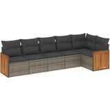  The Living Store Vrtna sedežna garnitura 6-delna z blazinami siv poli ratan - Vrtna Sedežna Garniture, (21453042) | Shoptok.si