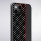 Nillkin silikonski ovitek za iphone 13 pro max - carbon črn z rdečo črto | Shoptok.si