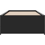  Okvir za krevet crni 75 x 190 cm od konstruirano drvo i metal | shoptok.hr