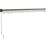 vidaXL Tenda na uvlačenje krem 3 x 2 5 m od tkanine i aluminija | shoptok.hr