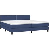  Krevet s oprugama i madracem plavi 200 x 200 cm od tkanine | shoptok.hr