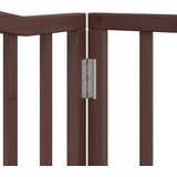  Vrata za pse s vratašcima 8 panela sklopiva 640 cm drvo topole Smeđa 80 x 90 x 2 cm | shoptok.hr