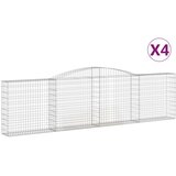  Lučne gabionske košare 4 kom 400x30x100/120cm pocinčano željezo | shoptok.hr