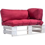  Vrtna sofa od paleta od borovine s crvenim jastucima Cijene