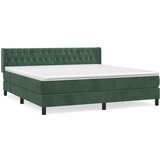  The Living Store Box spring postelja z vzmetnico temno zelena 180x200 cm žamet - Box Spring Postelja, (21454190) | Shoptok.si
