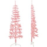  Tanka umjetna polovica božićnog drvca sa stalkom roza 180 cm | shoptok.hr