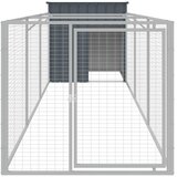  Kućica za pse s igralištem antracit 110 x 405 x 110 cm čelična | Shoptok.si