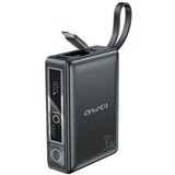 Awei POWERBANK Z VGRAJENIM KABLOM 10000MAH ZA TELEFONE S HITRIM POLNJENJEM 30W, (5000008756) Cene