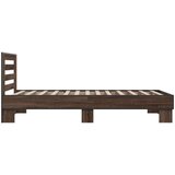  Okvir za krevet smeđi hrast 100x200cm konstruirano drvo i metal | shoptok.hr