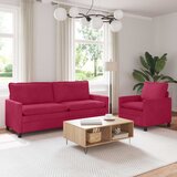  Set sofe 2 pcs Vinska crvena Baršun | shoptok.hr