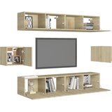  6-dijelni set TV ormarića boja hrasta sonome konstruirano drvo | Eponuda.com