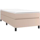  Box spring postelja z vzmetnico kapučino 80x200 cm umetno usnje, (20900669) | Shoptok.si