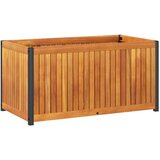 Maison Chic Vrtno cvetlično korito - Cvetlični Lonec 85x45x44 cm trden akacijev les in jeklo, (21790627) | Shoptok.si