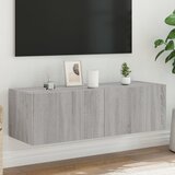 vidaXL Stenska TV omarica z LED lučkami siva sonoma 100x35x31 cm Cene