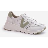 VINCEZA Women's Leather Lightweight Sports Shoes Beige Eleonori | ePonuda.com