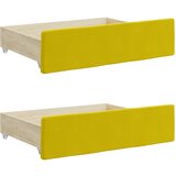  The Living Store Posteljni predal 2 kosa rumen inženirski les in žamet - Posteljni Predal, (21487907) | Shoptok.si