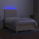  s oprugama i madracem LED krem 120 x 190 cm od tkanine | shoptok.hr