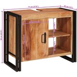 Ormarić za umivaonik Smeđa 71 x 33 x 58 cm Čvrsto drvo akacije | Eponuda.ba