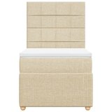  Krevet s oprugama i madracem krem 90 x 190 cm od tkanine | shoptok.hr