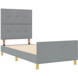  Krevetna konstrukcija Svjetlosiva 100 x 200 cm tkanina | shoptok.hr