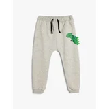 Koton Dinosaur Jogger Sweatpants Tie Waist Pocket Applique Detailed