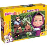 Lisciani Maša i medvjed 2 u 1 24-dijelni maxi podni puzzle i bojanka 70x50 cm - Lisciani | shoptok.hr