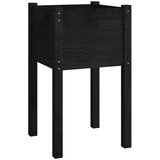 Maison Chic Vrtno cvetlično korito - Cvetlični Lonec črno 40x40x70 cm trdna borovina, (21789274) Cene