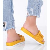 Gemre Mustard Slides with Ruffle Samanta | shoptok.hr