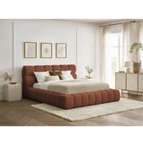 Bobochic Paris Narančasti tapecirani bračni krevet s prostorom za odlaganje s podnicom 160x200 cm Mont Blanc – | shoptok.hr