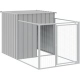  Kućica za pse s igralištem svjetlosiva 110x813x110 cm čelična | shoptok.hr