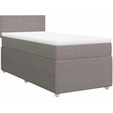  Krevet s oprugama i madracem smeđesivi 90x200 cm od tkanine | shoptok.hr